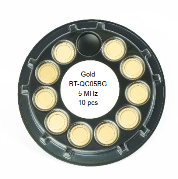 Quarz 5 MHz, Gold, 14 mm Quarz 5 MHz, Gold, 14 mm