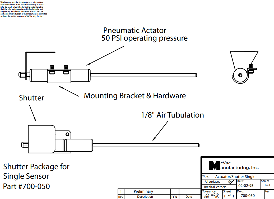 Shutter package for Single Sensor Shutter package for Single Sensor