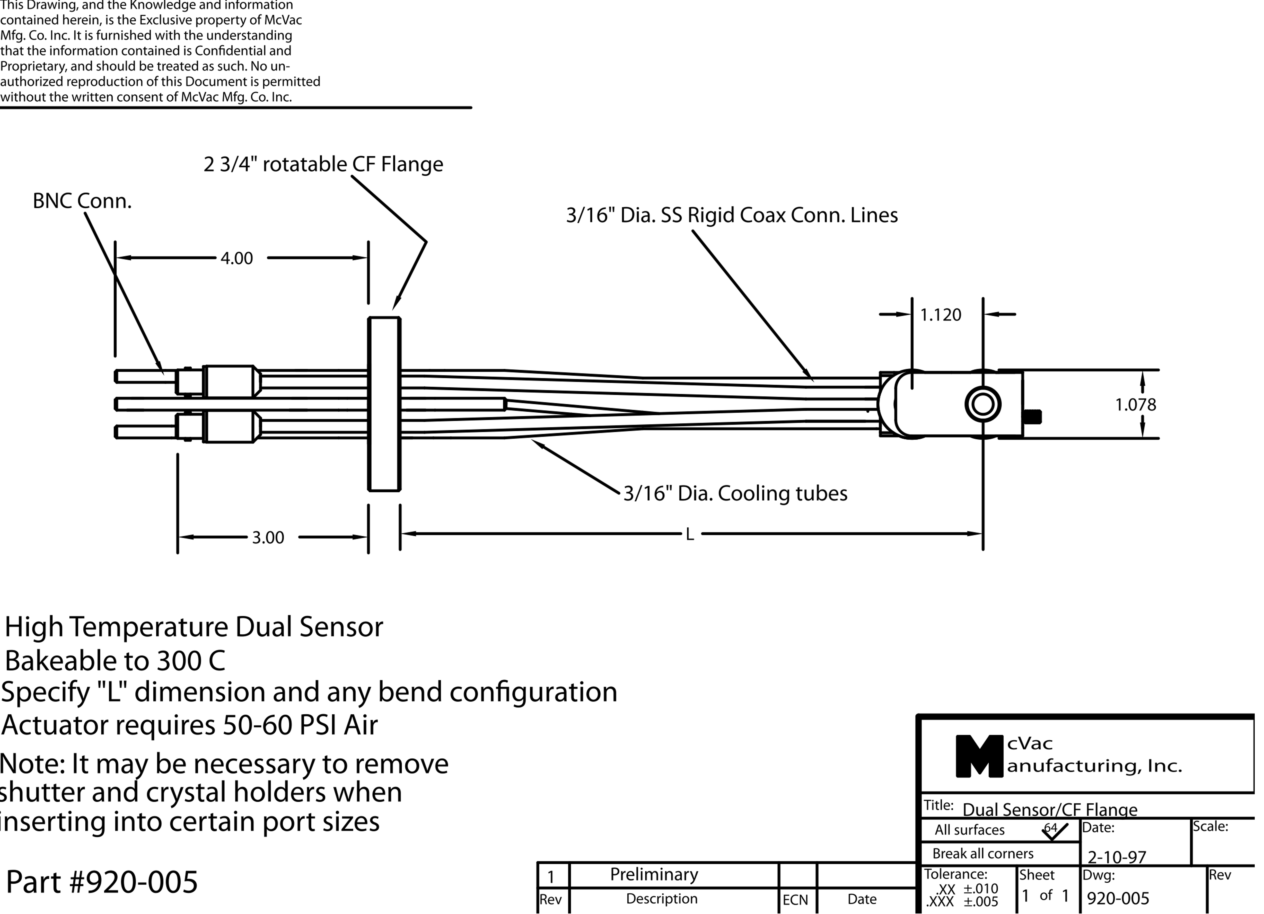 image_MV-920-005_1 UHV Doppellmesskopf mit CF40 Durchführung
