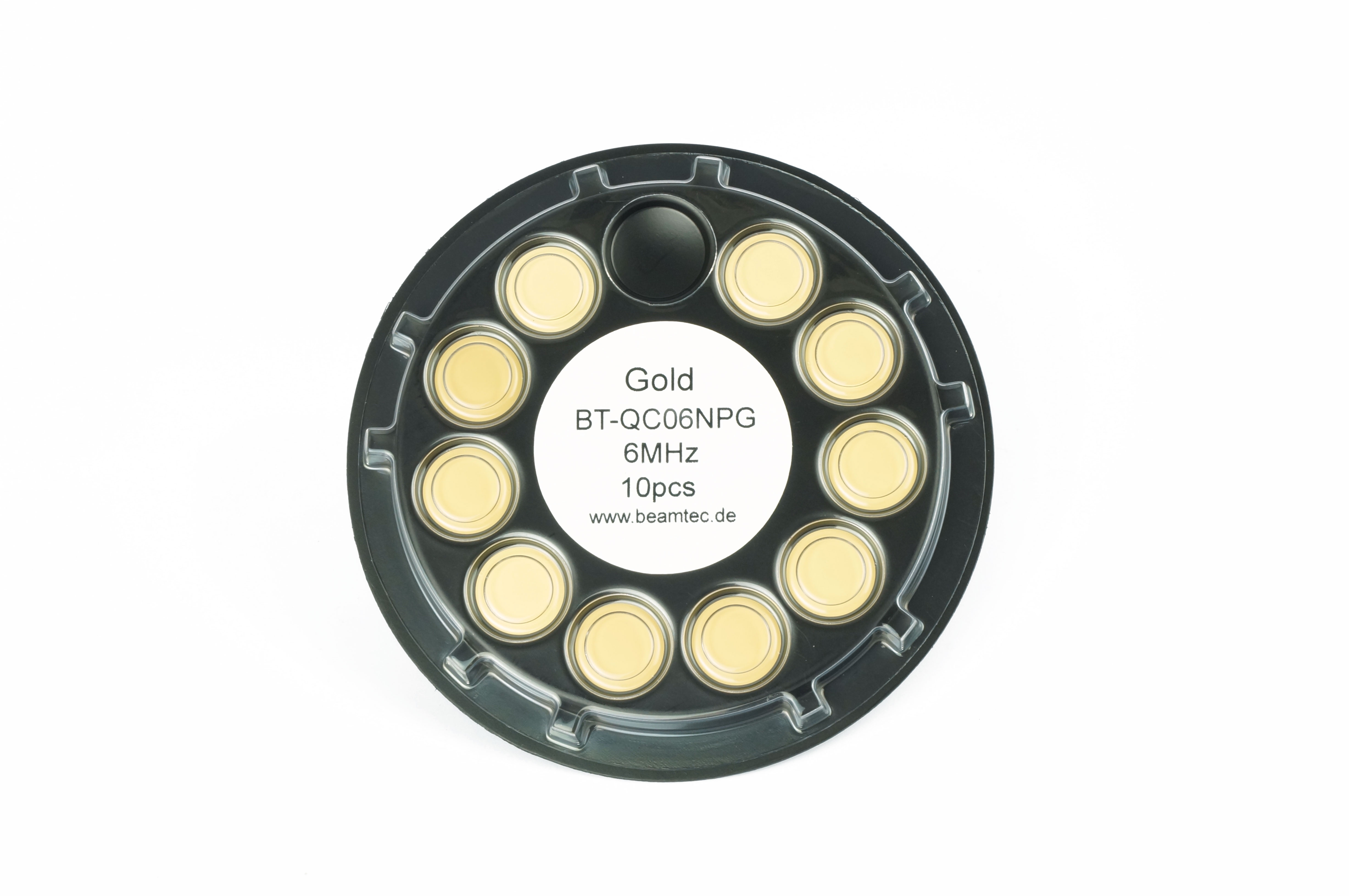 Quarz 5 MHz, Gold, 14 mm Quarz 5 MHz, Gold, 14 mm