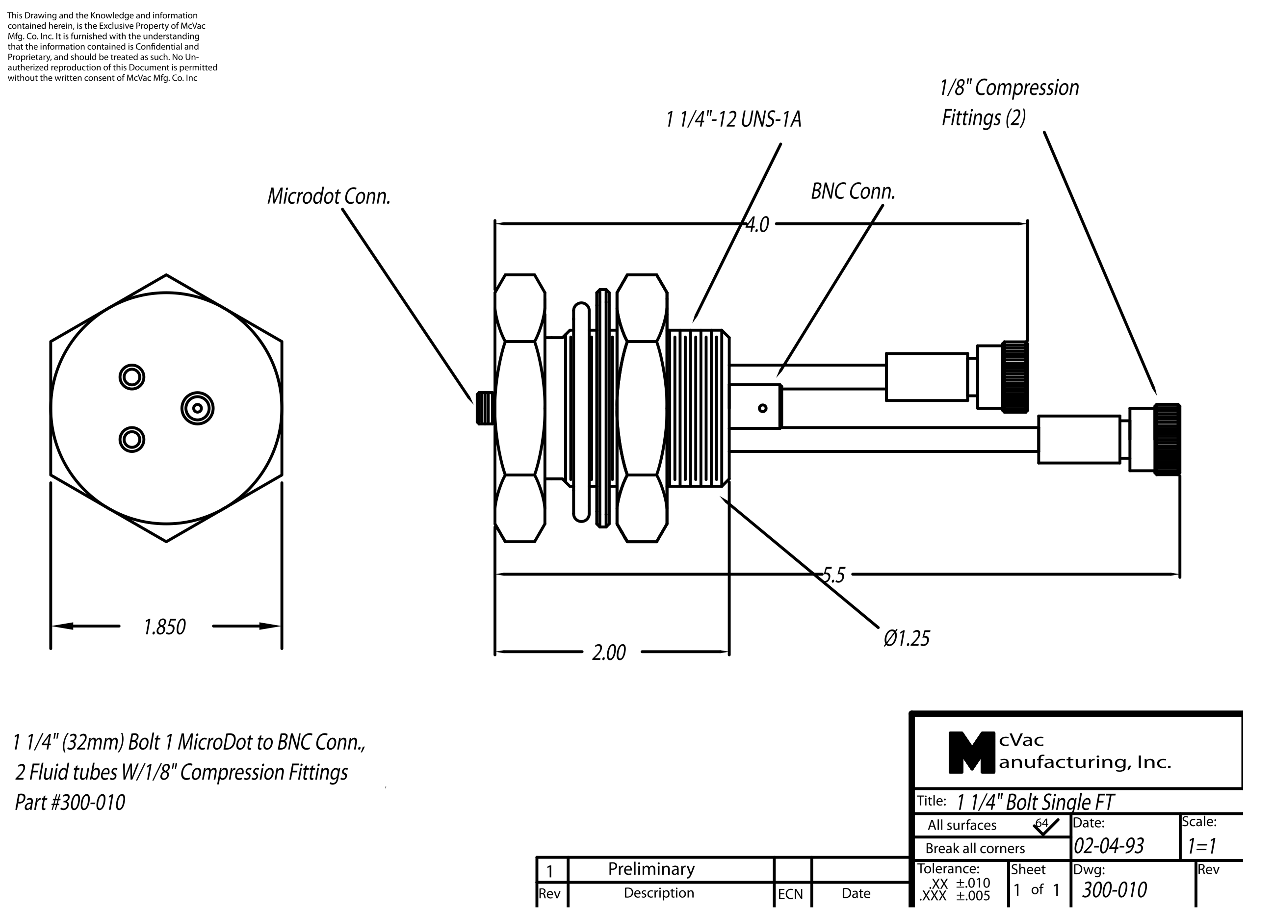 Sensor Feedthrough 1 1/4 in. Sensor Feedthrough 1 1/4 in.