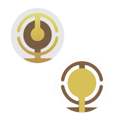 Quarz 5 MHz, Gold, 1 in, polished Quarz 5 MHz, Gold, 1 in, polished