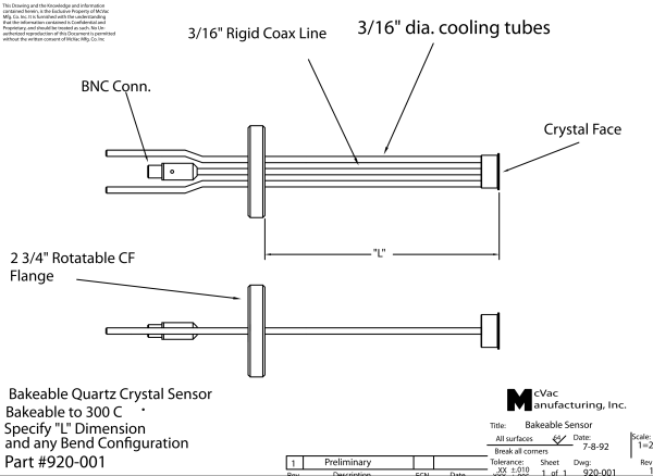Bakeable Sensor Head on CF40