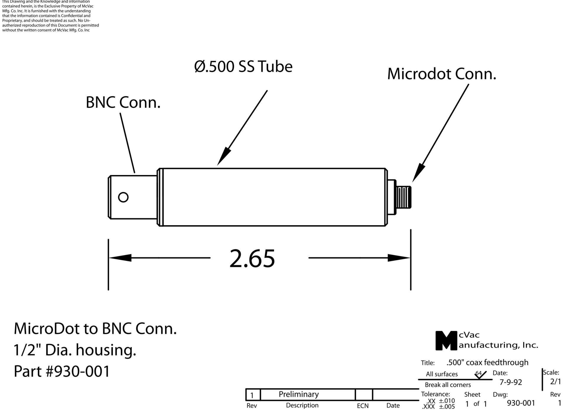 Miniature coax